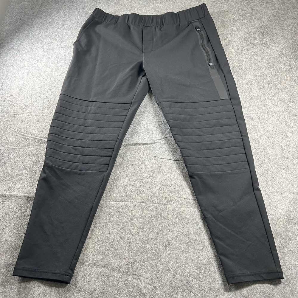 Greyson Sequoia Jogger Mens Large Black Performance Golf Athletic Tapered Pants